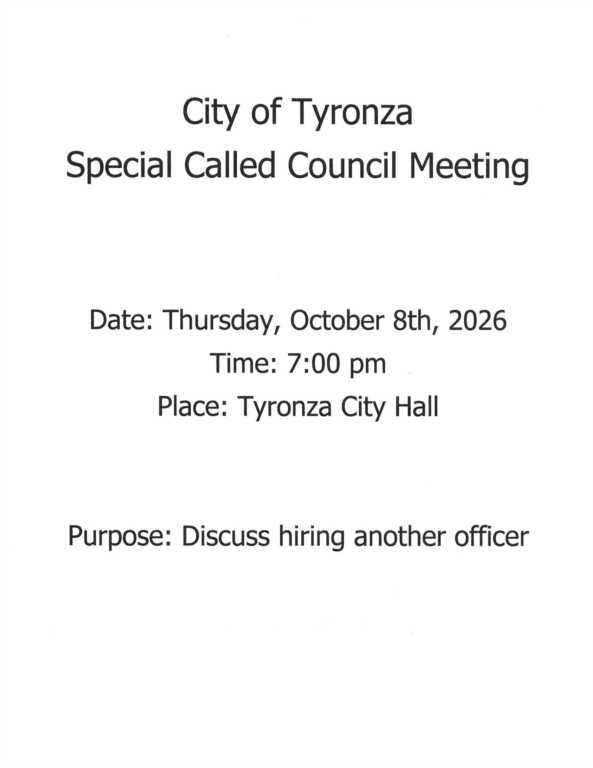 Special Called Meeting